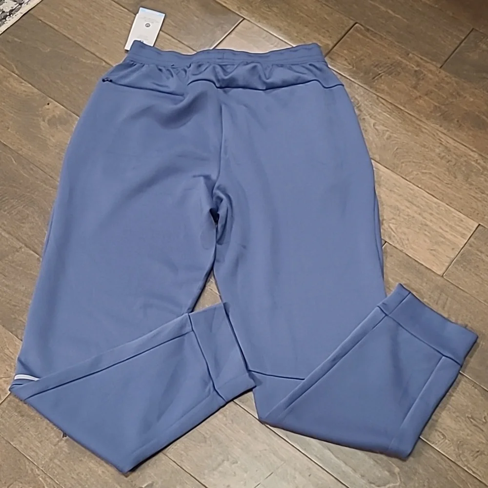 Mens Medium Zelos Powder Blue Reflective Joggers Sweatpants Zipper Quick Dry NWT - Picture 4 of 4
